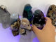 6 Pieces Volcano Agate Penguin Carving (UV-Reactive) (Defective)