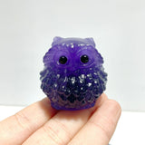 Purple Fluorite Owl Carving Wholesale - Wholesale Crystals