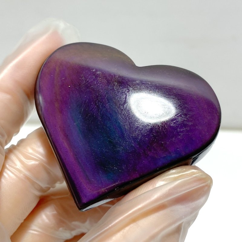 Rainbow Cat Eye Obsidian Heart Wholesale - Wholesale Crystals