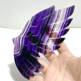 Rainbow Fluorite Symmetry Owl Wing Carving With Stand -Wholesale Crystals