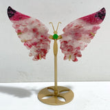 Rhodonite Mixed Quartz Butterfly Wing With Stand Wholesale (No.13-18) -Wholesale Crystals