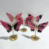 Rhodonite Mixed Quartz Butterfly Wing With Stand Wholesale (No.19-23) -Wholesale Crystals