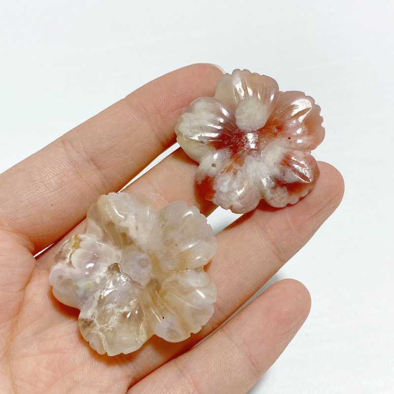 Sakura Flower Agate Flower Carving Wholesale -Wholesale Crystals