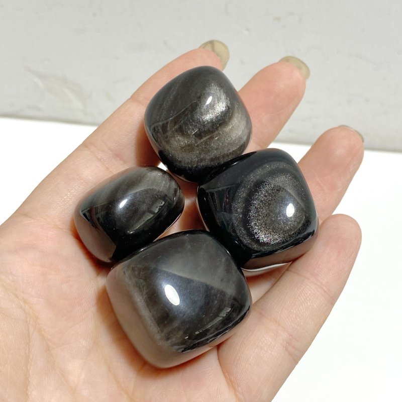 Silver Sheen Obsidian Tumbled Wholesale -Wholesale Crystals