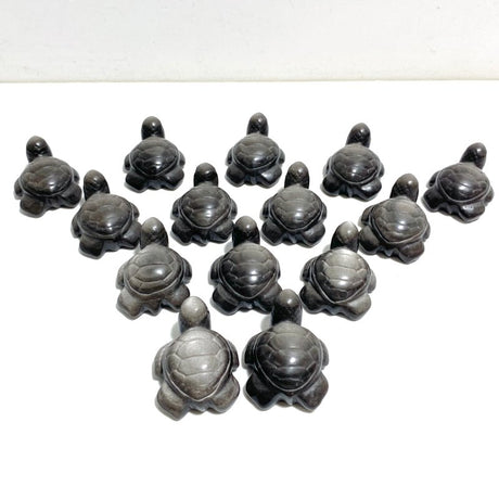 Silver Sheen Obsidian Turtle Carving Wholesale - Wholesale Crystals
