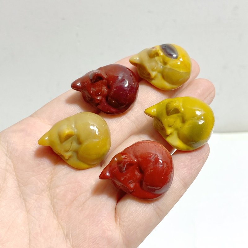 Small Mookaite Sleeping Cat Carving Wholesale -Wholesale Crystals