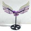 Symmetrical Fluorite Heart Wing Carving With Stand -Wholesale Crystals