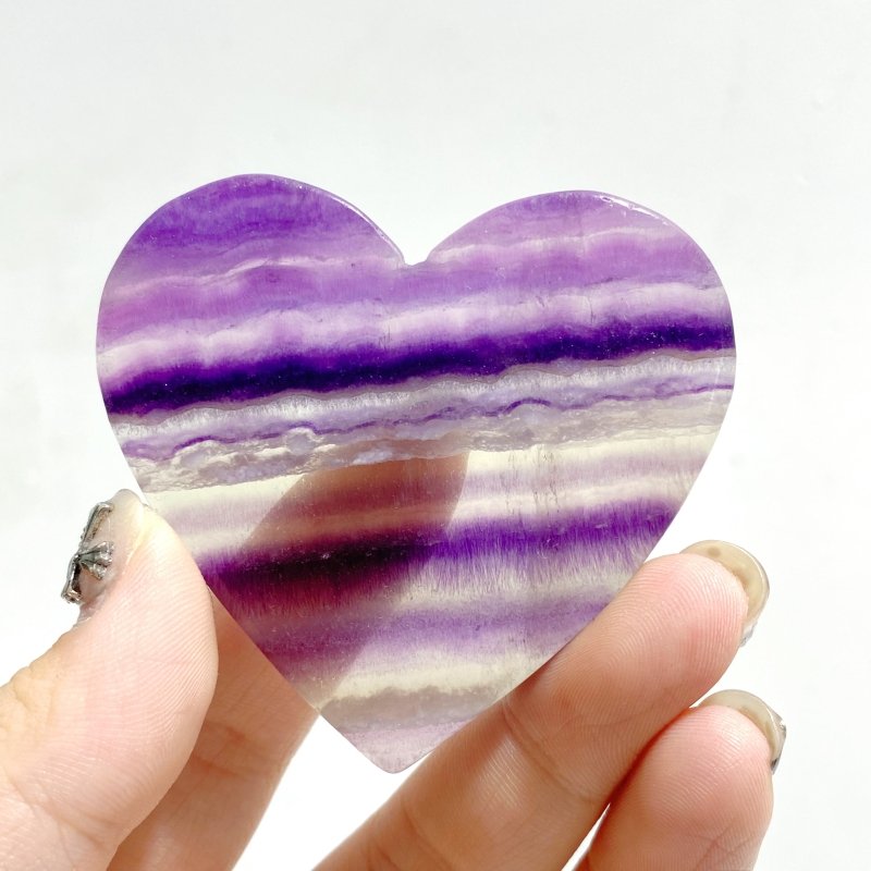 Symmetrical Fluorite Heart Wing Carving With Stand -Wholesale Crystals