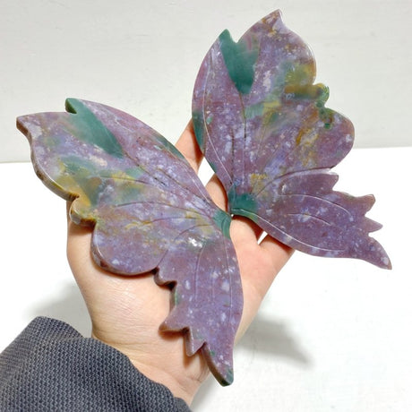 Symmetry Butterfly Wing With Stand Ocean Jasper - Wholesale Crystals