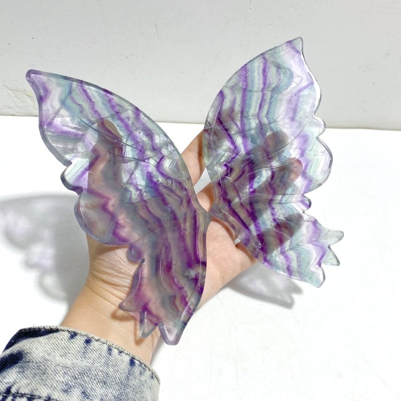 Symmetry Fluorite Butterfly Wing With Stand - Wholesale Crystals