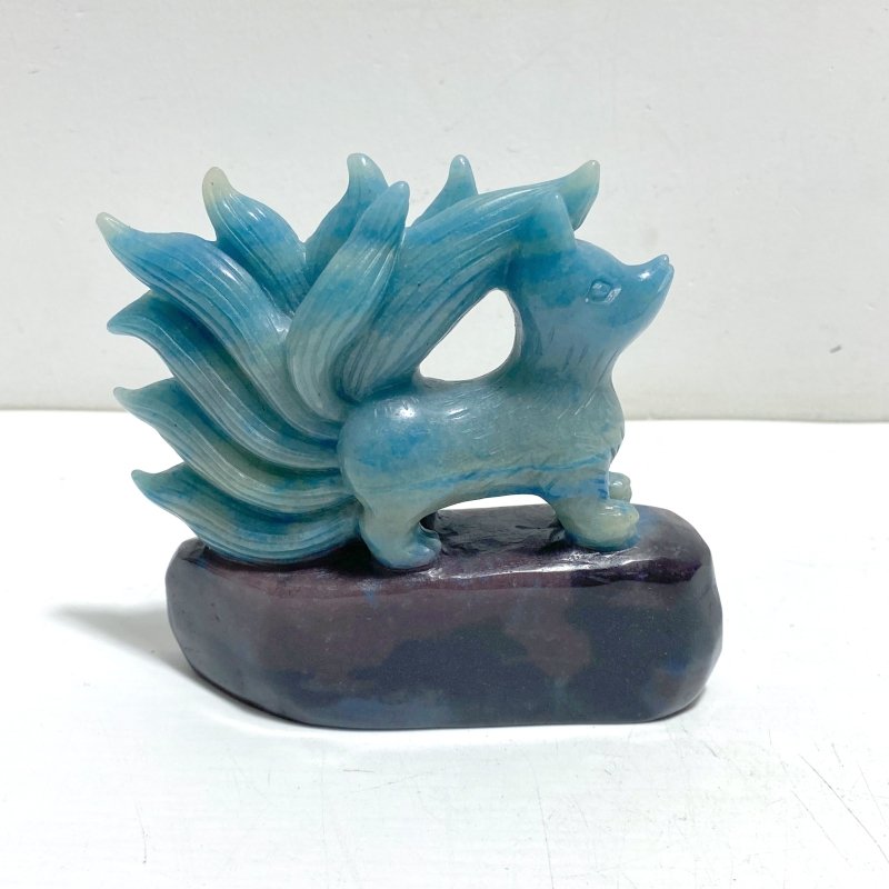 Trolleite Stone Nine - tailed Fox Carving - Wholesale Crystals