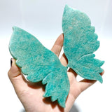 Unique Amazonite Butterfly Carving Wing With Stand - Wholesale Crystals