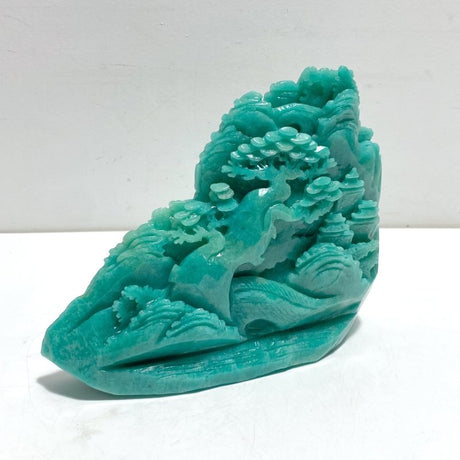 Unique Amazonite Landscape Pavilion Carving 6 - Wholesale Crystals