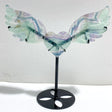 Unique Fluorite Heart Wing Carving With Stand -Wholesale Crystals
