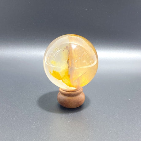 Unique Hematoid Quartz Dentritic Quartz Golden Fire Quartz Sphere With Rainbow For Collection - Wholesale Crystals