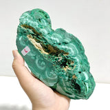 Unique Malachite Raw Bottom With Stand -Wholesale Crystals