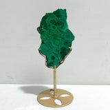 Unique Malachite Slab Raw Bottom With Stand - Wholesale Crystals