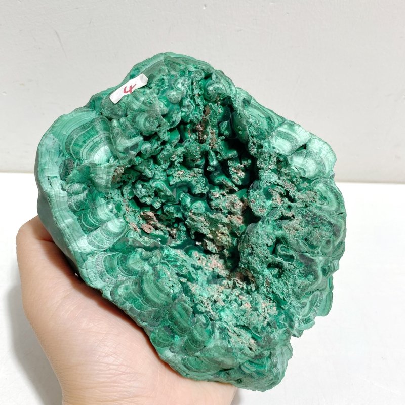 Unique Malachite Specimen Raw Bottom With Stand For Collection - Wholesale Crystals