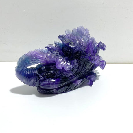Unique Purple Fluorite Chinese Cabbage Carving 3 - Wholesale Crystals