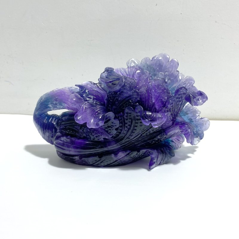 Unique Purple Fluorite Chinese Cabbage Carving 3 - Wholesale Crystals