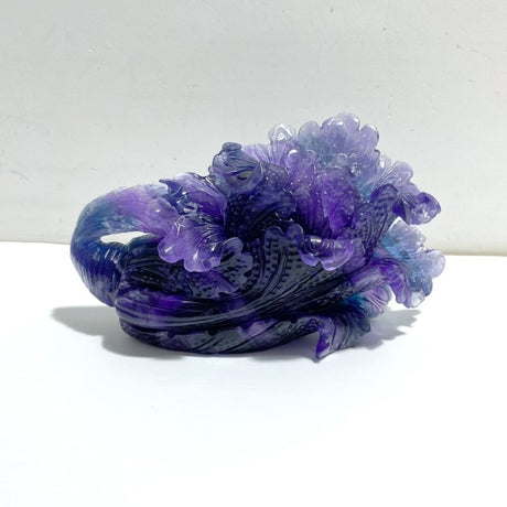 Unique Purple Fluorite Chinese Cabbage Carving 3 - Wholesale Crystals