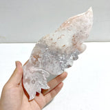 Unique Sakura Flower Agate Butterfly Wing Carving With Stand - Wholesale Crystals