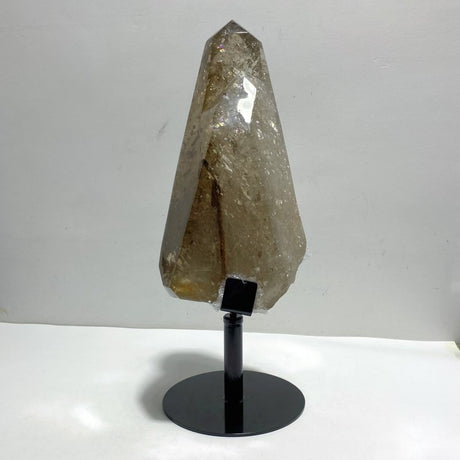 Unique Smoky Quartz Point With Rainbow With Stand - Wholesale Crystals