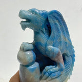 Unique Trolleite Flying Dragon With Castle Carving -Wholesale Crystals