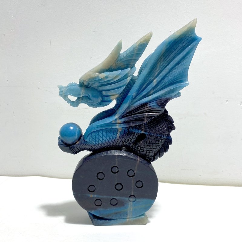 Unique Trolleite Stone Flying Dragon Carving 10 - Wholesale Crystals