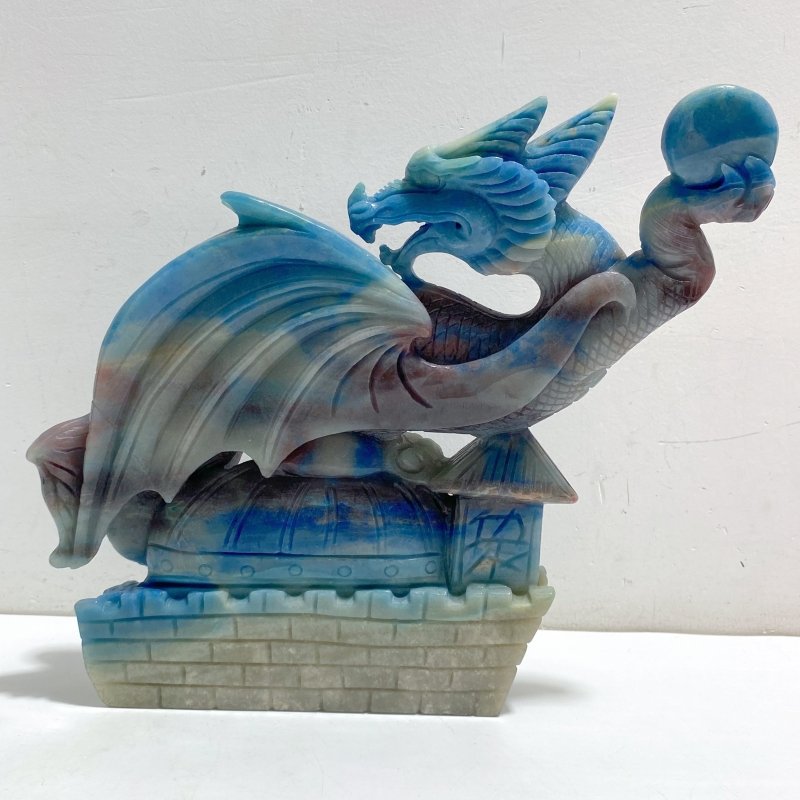 Unique Trolleite Stone Flying Dragon Carving -Wholesale Crystals