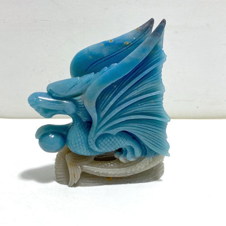 Unique Trolleite Stone Flying Dragon Carving 2 - Wholesale Crystals