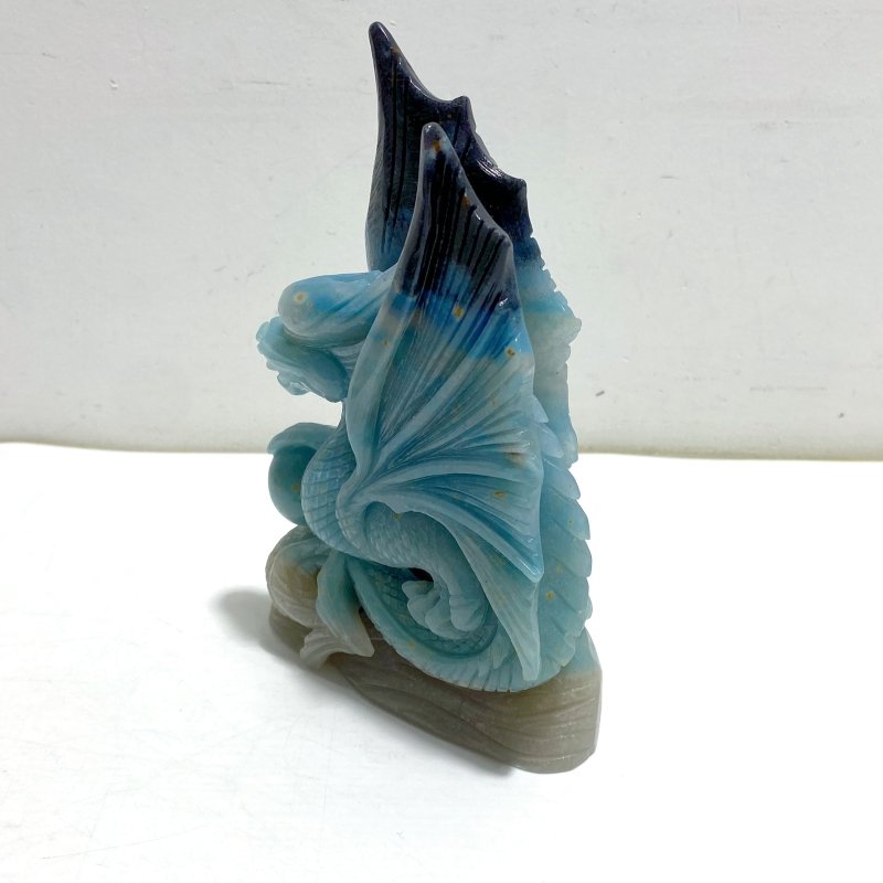 Unique Trolleite Stone Flying Dragon Carving 4 - Wholesale Crystals