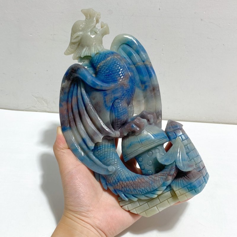 Unique Trolleite Stone Flying Dragon Carving 7 -Wholesale Crystals