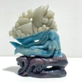 Unique Trolleite Stone Mermaid Dolphin Fish Carving - Wholesale Crystals