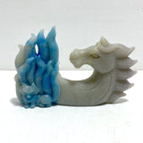 Unique Trolleite Stone Nine - tailed Fox Horse Head Carving - Wholesale Crystals
