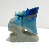 Unique Trolleite Stone Nine - tailed Fox Ox Head Carving - Wholesale Crystals