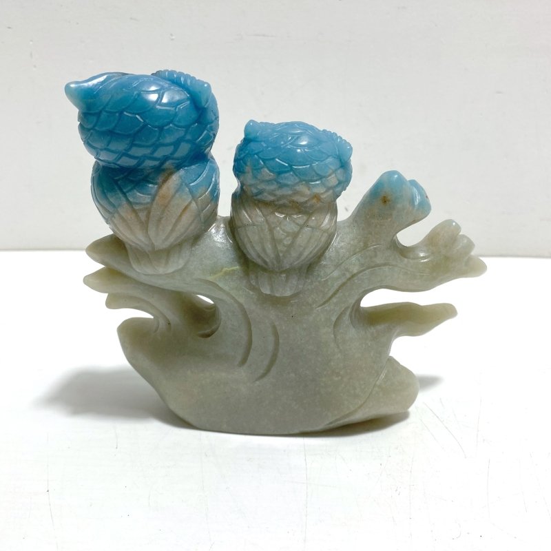 Unique Trolleite Stone Owl Carving - Wholesale Crystals