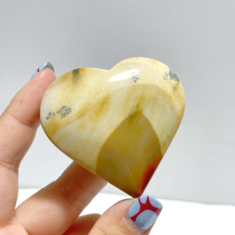 White Mookaite Heart Wholesale - Wholesale Crystals