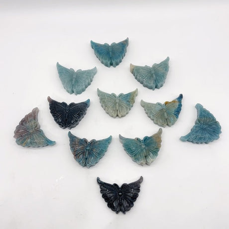 11 Pieces Trolleite Stone Butterfly Carving -Wholesale Crystals