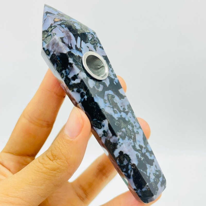 11 Types Side Hole Crystal Pipes Sodalite Apatite Rose Quartz Wholesale -Wholesale Crystals