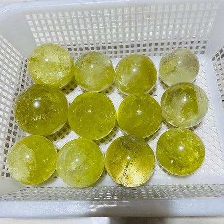 12 Pieces Citrine Crystal With Rainbow Spheres -Wholesale Crystals