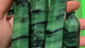 Grade-B Green Zoisite Quartz Point Tower Wholesale -Wholesale Crystals