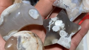 Sakura Flower Agate Star&Moon Carving Wholesale -Wholesale Crystals