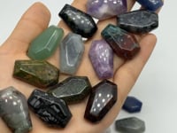 14 Types Mini Coffin Wholesale labradorite Lepidolite Ocean Jasper -Wholesale Crystals