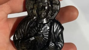 Gold Sheen Obsidian Jesus Carving Wholesale -Wholesale Crystals