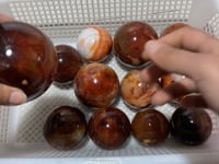 13 Pieces Large Carnelian Stone Spheres -Wholesale Crystals