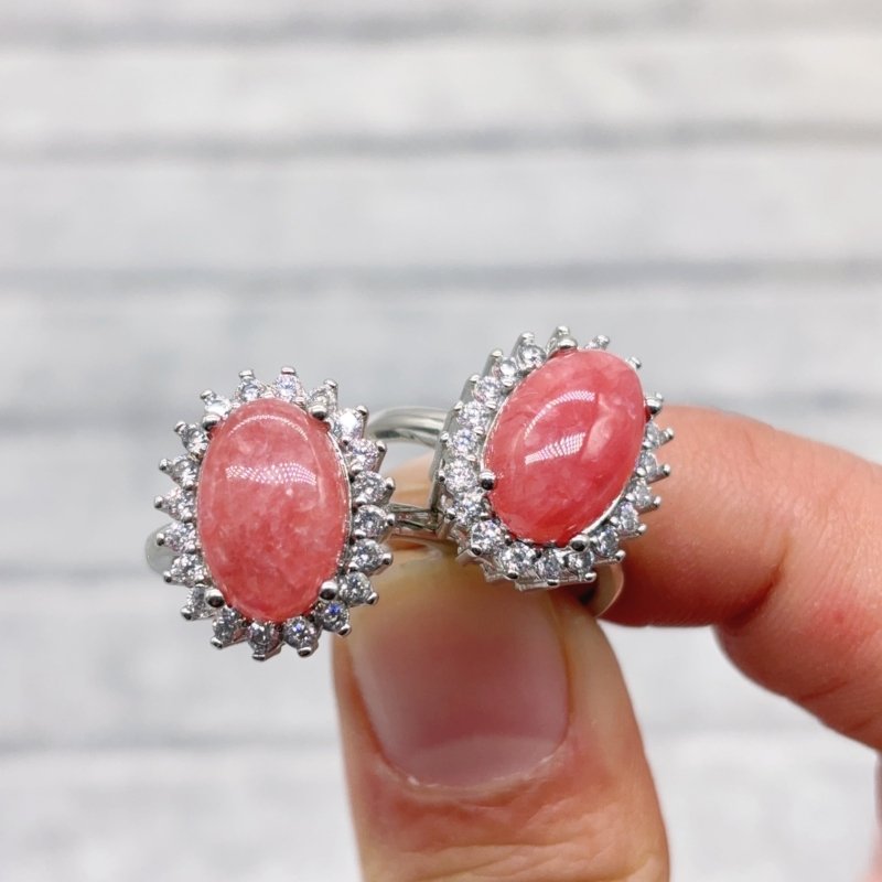2 Types Red Rhodochrosite Ring Wholesale - Wholesale Crystals