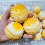 20 Pieces Large High Quality Yellow Calcite Spheres -Wholesale Crystals
