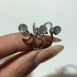 3 Types Labradorite Ring Moon Cat Crown Shape - Wholesale Crystals