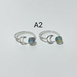 3 Types Labradorite Ring Moon Cat Crown Shape - Wholesale Crystals
